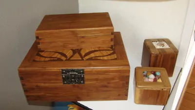 Bamboo boxes, crates and chests