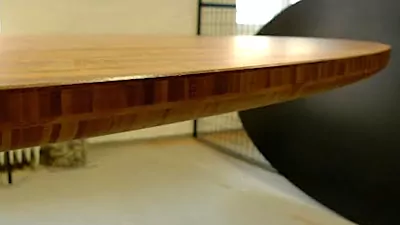 Strong durable table with bamboo top
